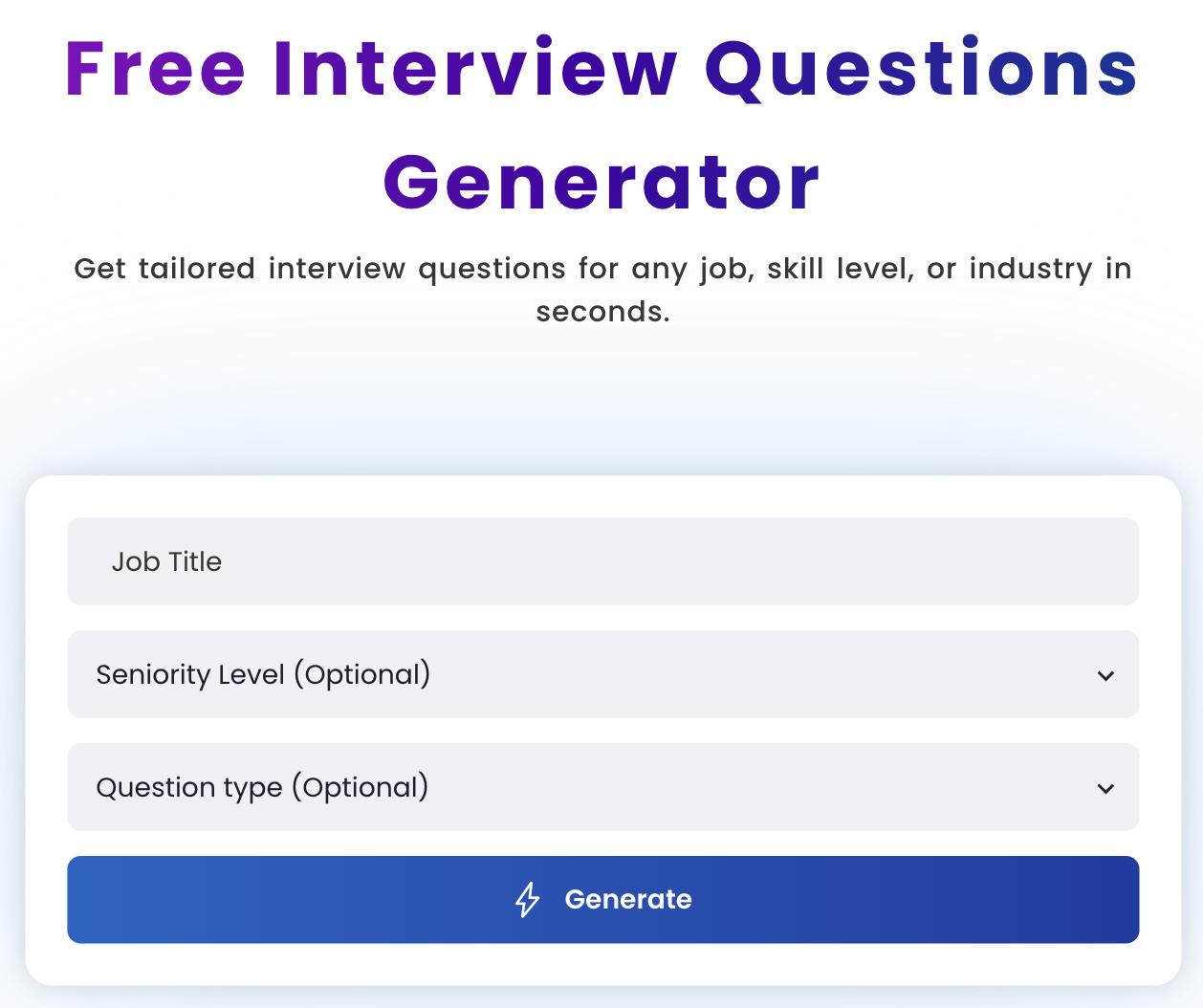 AI Interview Question Generator